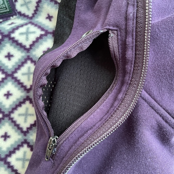 Roots Canada Paddlecreek Hoodie Womens Size S Purple Full Zip Warm Fleece Jacket - Picture 6 of 16